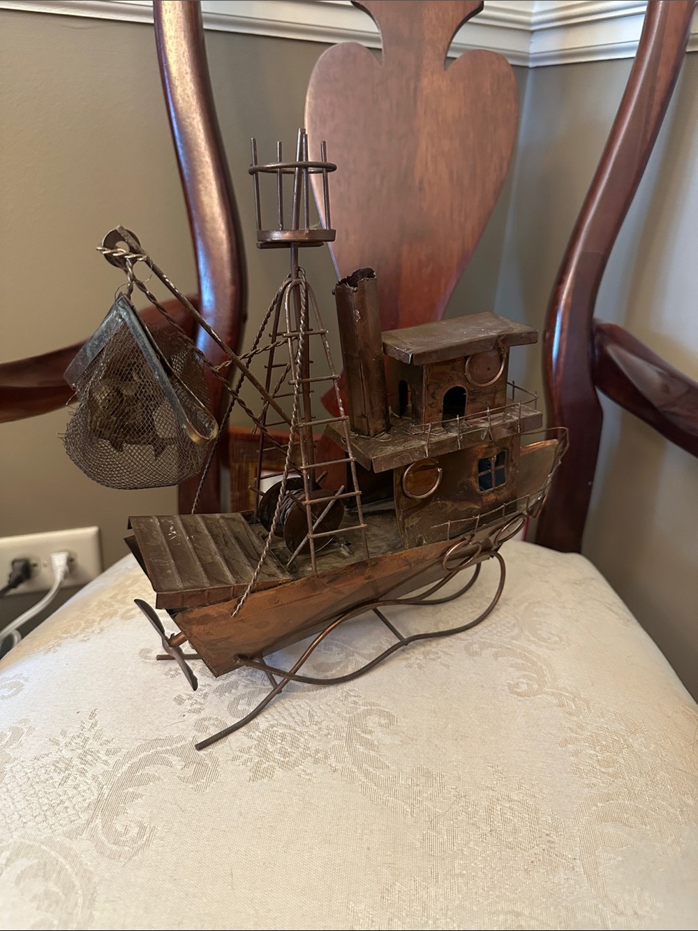 Berkeley Designs vintage nautical music box made of copper/metal 1970s